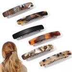 Barrettes cheveux automatique noeud - 6 pi�ces?7. 5cm anti - derapante - six couleurs - convient pour ...