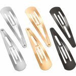 Barrettes � cheveux - kzq - lot de 6 - m�talliques - anti - d�rapantes - 8 cm