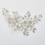 Barrette de mariage en strass avec pince  cheveux en forme de rose clair - barrette  cheveux en forme ...
