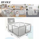 Barrire pour bb - parc pour bb de haute qualit 126 x 126 x 66 cm avec 50 petites balles et 4 ventouses ...