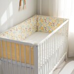 Barri�re de lit b�b� barri�re en tissu anti - collision sac en pur coton motif �cossais jaune petite ...