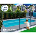 Barri�re piscine d�montable securipool gris anthracite 6m fixations 16mm