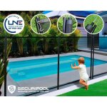 Barri�re piscine d�montable securipool noire 6m fixations 16mm