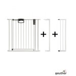Barri�re de porte - easylock plus - m�tal blanc - 1045 - 1125 cm - s�curit� b�b�
