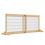 Barri�re de s�curit� pour chien - pawhut - extensible - autoportante - longueur r�glable - 104 - 180 ...