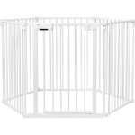 Barrire de scurit pliable costway - pare feu de chemine 380 cm - 6 panneau - verrouillage manuel ...