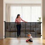 Barri�re de s�curit� extensible - vevor - jusqu?� 305 cm de large - 98 cm de haut - r�tractable - avec ...