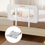 Barri�re de s�curit� de lit pour enfants - vevor - longueur 80 cm - avec tube en fer - hauteur r�glable ...