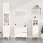 Prix bas - armoire de salle de bain - meuble de rangement - blanc 65x33x60 cm bois dingénierie ?691217302408) ... Prix bas - armoire de salle de bain - meuble de rangement - blanc 65x33x60 cm bois dingénierie ?691217302408) ...