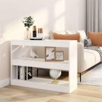 Prix bas - biblioth�que - meuble �tag�re / s�parateur de pi�ce - blanc 100x30x72 cm ?449646469730)