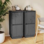 Prix bas - enfilade buffet de cuisine - lot de 2 buffets gris 315x34x75 cm - bois massif de pin ?258218334370) ... Prix bas - enfilade buffet de cuisine - lot de 2 buffets gris 315x34x75 cm - bois massif de pin ?258218334370) ...