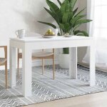 Prix bas - meuble sjour cuisine - table de salle  manger seule - blanc 120x60x76 cm bois dingnierie ...