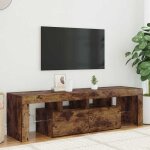 Prix bas - meuble tv / télévision / hi - fi - avec lumières led - chêne fumé 140x365x40 cm ?127702162452) ... Prix bas - meuble tv / télévision / hi - fi - avec lumières led - chêne fumé 140x365x40 cm ?127702162452) ...