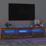 Prix bas - meuble tv / tlvision / hi - fi - avec lumires led - chne fum 180x35x40 cm ?941336009801) ...