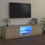 Prix bas - meuble tv / tlvision / hi - fi - avec lumires led - chne sonoma 140x40x355 cm ?183573330286) ...