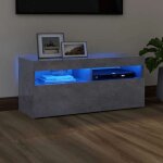 Prix bas - meuble tv / télévision / hi - fi - avec lumières led - gris béton 90x35x40 cm ?759318437438) ... Prix bas - meuble tv / télévision / hi - fi - avec lumières led - gris béton 90x35x40 cm ?759318437438) ...