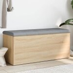 Prix bas - pouf banc de rangement - charge 300 kg - ch�ne sonoma 102x42x45 cm bois ding�nierie ?274997507650) ...