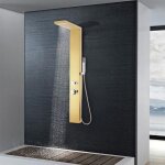 Prix bas - systme de panneau de douche acier inoxydable 201 dor ?654720764540)