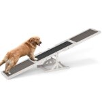 Bascule dagilit� pour chiens en bois costway ensemble de jeu et exercice pour chiens �quipement dentra�nement ...