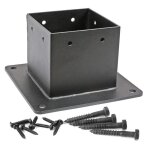 Base dancrage � bride en acier inoxydable de 4 x 4 pouces (r�elle: 35 x 35 pouces) avec vis pour garde ...