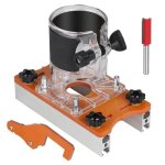 Base de d�fonceuse � bois - 1 localisateur rainurage fraise 1 / 4 affleureuse 65mm 0 - 5cm - bois �tiquette ...