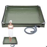 Base de douche pliable pour camping bac de douche portable avec tuyau de drainage accessoires de camping ...