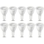 Basics lot de 10 ampoules spot led gu5. 3 mr16 5 w (�quivalent 35 w) blanc chaud intensit� non variable ...