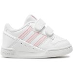 Baskets adidas team court 2 str cf i blanc fille