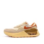 Baskets beige / orange femme nike air max systm