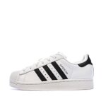 Basket - adidas - superstar ii - blanc / noir - tige cuir - fermeture lacets