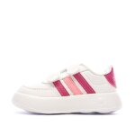 Baskets enfant - adidas - advantage cf i - blanc / rose - fermeture  scratch - tige synthtique