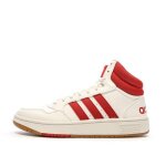 Baskets blanc / rouge homme adidas hoops 3. 0 mid