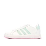Baskets blanc / vert fille adidas grand court 2. 0