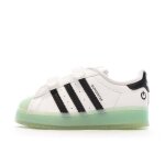 Baskets blanches bb / enfant adidas superstar led light