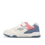 Baskets blanches / bleu / rose fille umbro travys
