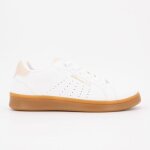 Baskets blanches de couleur p�che � lacets semelle gomme femme ellesse