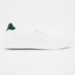 Baskets blanches empi�cement vert avec logo dor� femme ellesse
