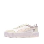 Baskets blanches / mauve fille puma carina mia
