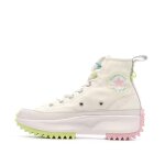Baskets blanches / roses / bleu femme converse run star hike