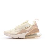 Baskets blanches / rose femme nike air max 270