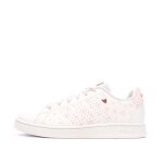 Baskets fille - adidas - advantage ie0242 - blanc / rose - cuir - plat