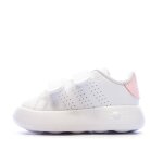 Baskets blanches / rose fille bb adidas advantage