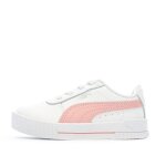 Baskets blanche / rose fille puma inf carina