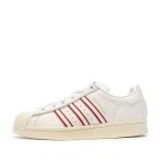 Baskets blanche / rouge femme adidas superstar j
