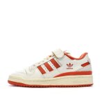 Baskets blanches / rouges homme adidas forum 84