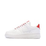 Baskets blanches / rouge mixte nike air force 1 07