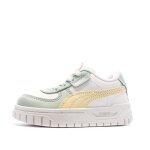 Baskets blanches / vert deau / jaune garon / fille puma cali dream