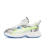 Baskets blanche / verte garon puma morphic