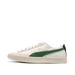 Baskets blanches / vertes homme puma clyde base