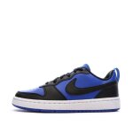 Baskets - nike - court borough low - bleu / noir - lacets - tige synth�tique
